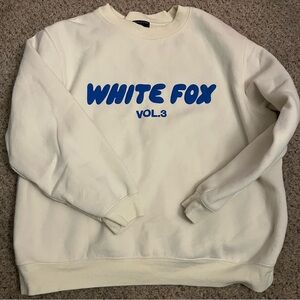 White Fox Yellow Crewneck Sweatshirt